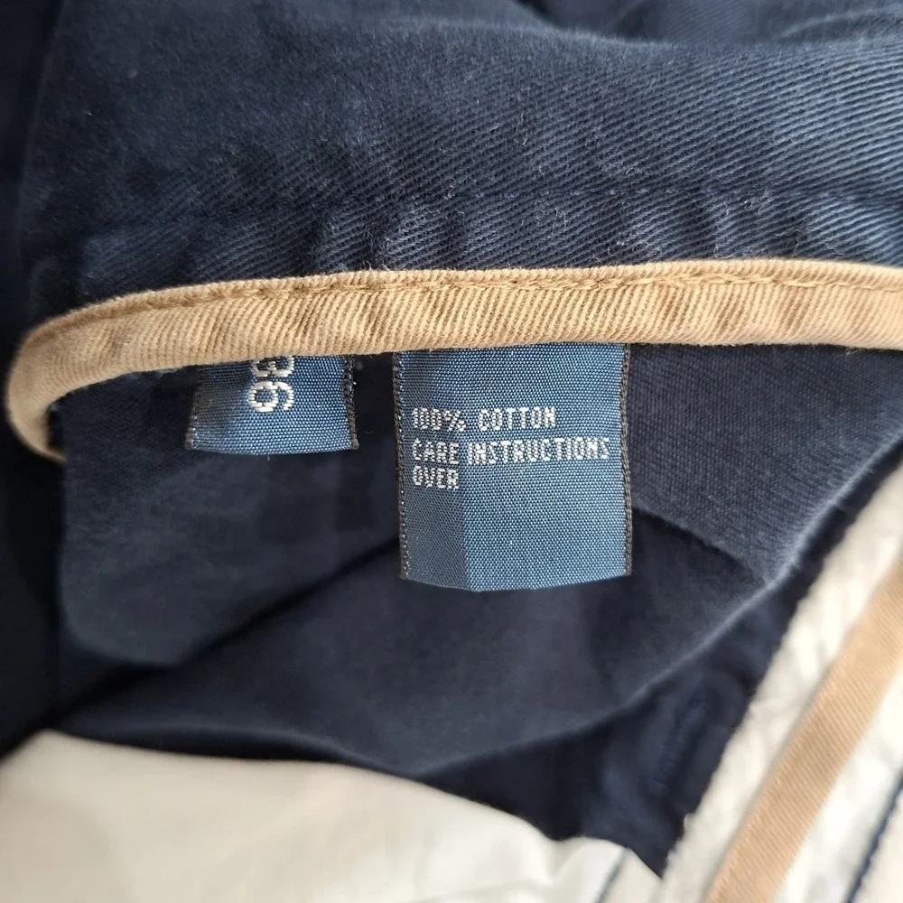Vtg. Polo Ralph Lauren 90's Cargo Shorts sz 36 Heavy Cotton Navy classic‎ chinos